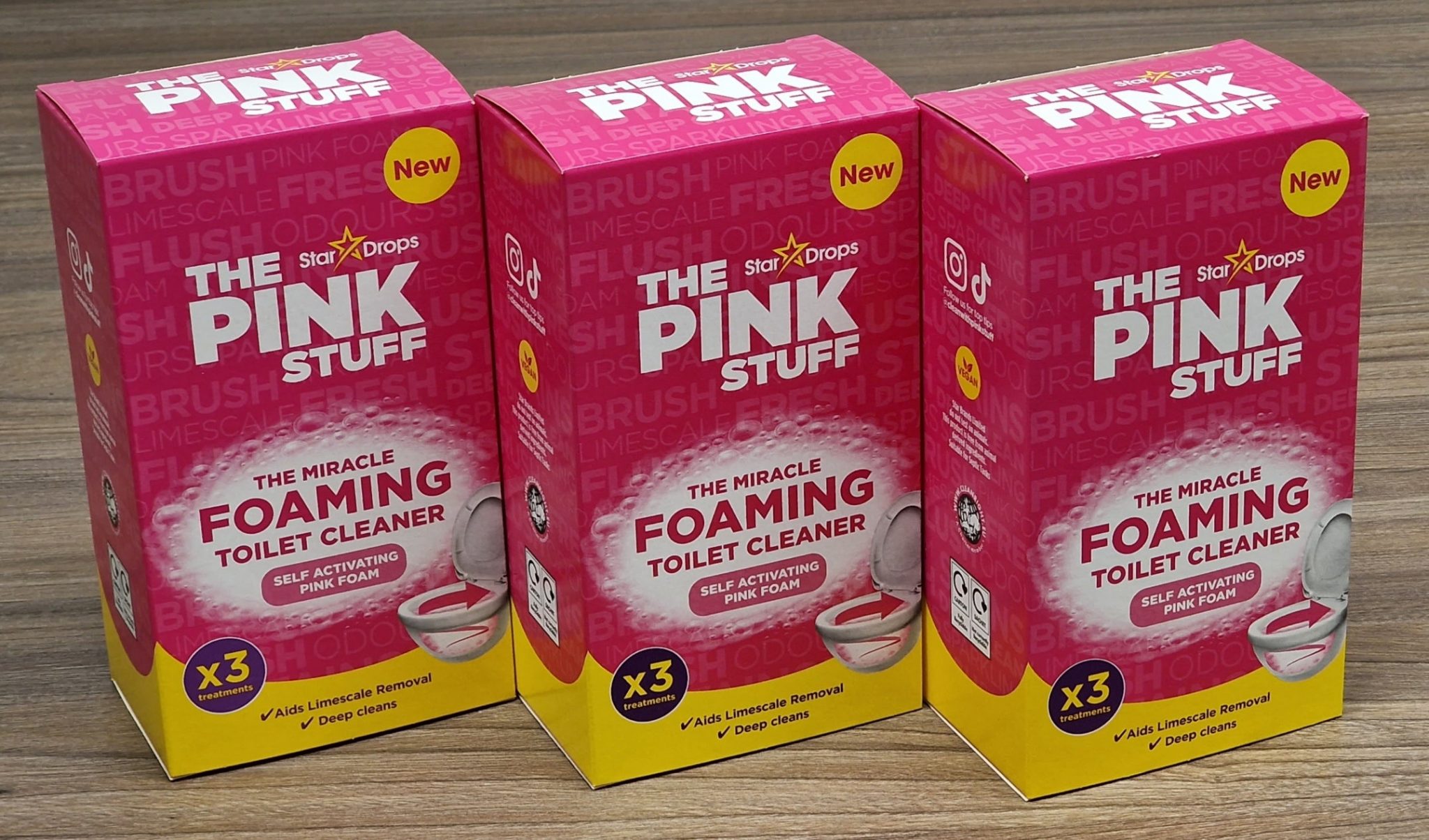 The PINK STUFF Miracle Foaming Toilet Cleaner Value Deal x3 packs of 3 Vendall