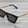 UO - Urban Outfitters Black Squashed Cat Eye Sunglasses Vintage Retro (M23)