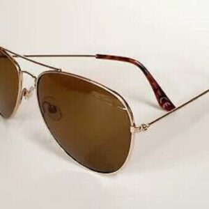 Gold Unisex F&F - Pilot Style Sunglasses (F153)