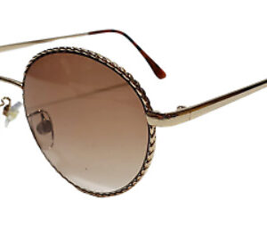 Foster Grant Quality Classy Retro Unisex Gold Round Sunglasses (i117)