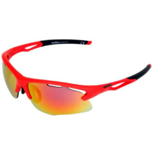 Foster Grant Sunglasses Men's Ironman IF 1802 Neon Red Wrap Around Semi Rimless