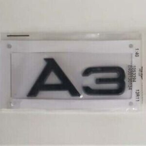 Genuine Audi A3 Gloss Black Rear Boot Trunk Emblem Badge