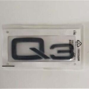 Genuine Audi Q3 Gloss Black Rear Boot Trunk Emblem Badge