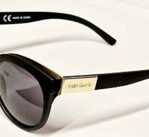 River Island Sunglasses Matte Black & Gold (A238)