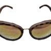 River Island Sunglasses Brown Animal Print & Gold (A235)
