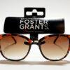 Foster Grant Women's Large Stylish Tort/Gold Sunglasses + Free Case (E2)