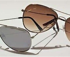 PILOT SUNGLASSES TWIN PACK UNISEX GOLD / SILVER GREAT VALUE (F101)