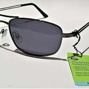 BOOTS MENS SUNGLASSES - PILOT STYLE - GUN SILVER FRAME (E72)