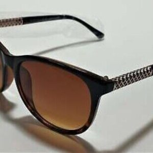 Women's Sunglasses F&F Brown Tort & Gold Large Lens (A18)