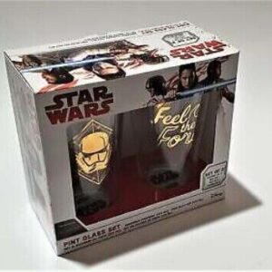 STAR WARS PINT GLASS SET - Rule The Galaxy & Feel The Force