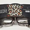 FOSTER GRANT READING GLASSES - LARA - BROWN COMPLETE WITH PROTECTIVE CASE (H118)