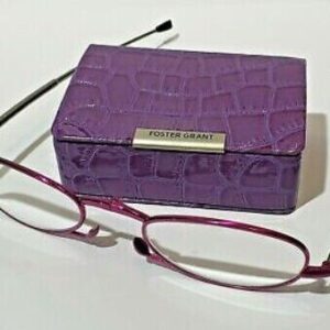 FOSTER GRANTS Reading Glasses - PINK COMPACT FOLDING -MICROVISION -RRP £25