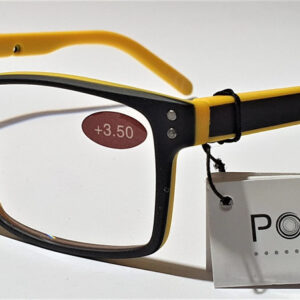 Polinelli® MILANO Quality Premium Reading Glasses - Black / Yellow