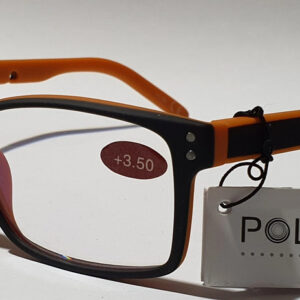 Polinelli® MILANO Quality Premium Reading Glasses - Black / Orange