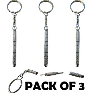 3 in 1 Small-Screwdriver Tool Repair Set on keychain for Watches, Glasses, 3 ...