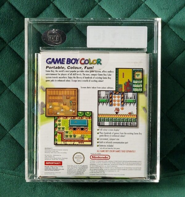 Graded UKG - 85+ NM+ - NINTENDO Gameboy Colour - Lime Green RARE - New Sealed