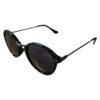 F&F Gloss Black Round Unisex Sunglasses ()