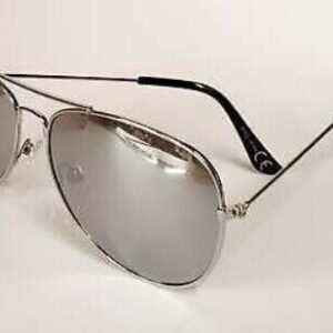 Silver Unisex F&F - Pilot Style Sunglasses (F154)